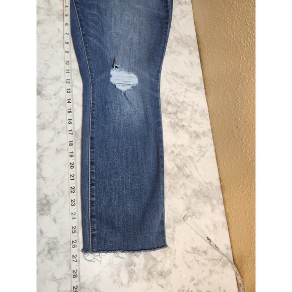 Old Navy Women's Blue Solid High Rise Distressed Pop Icon Skinny Jeans Size 18 - Picture 7 of 7